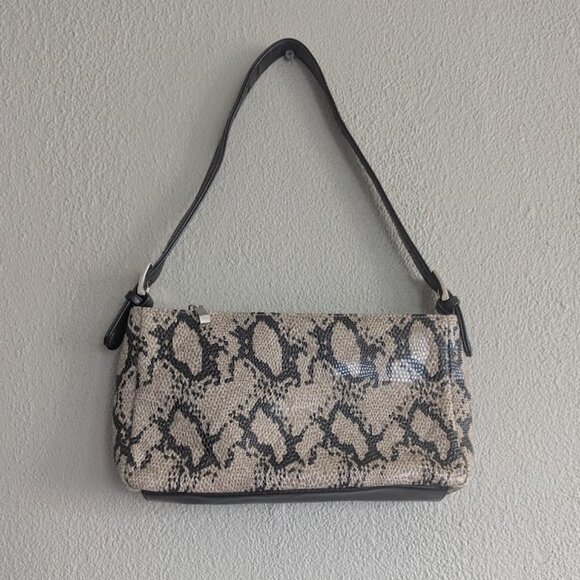 ALDO Python Print Shoulder Handbag | Textured Snakeskin Look - Picture 1 of 7